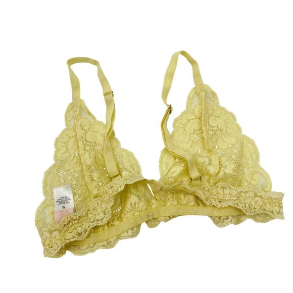 We Are Hah Chi Stretch-lace Bralette In Lemonade - Picture 3 of 6